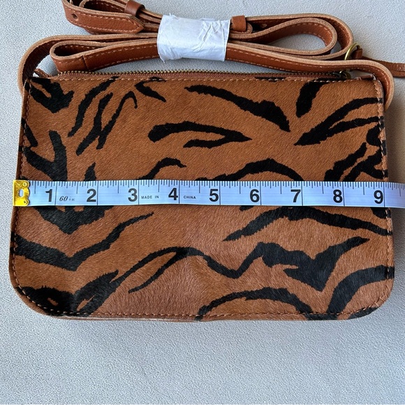 Madewell ~ Crossbody Leather Bag ~ Zebra Print Calf Hair ~ Brand New! - Picture 11 of 17